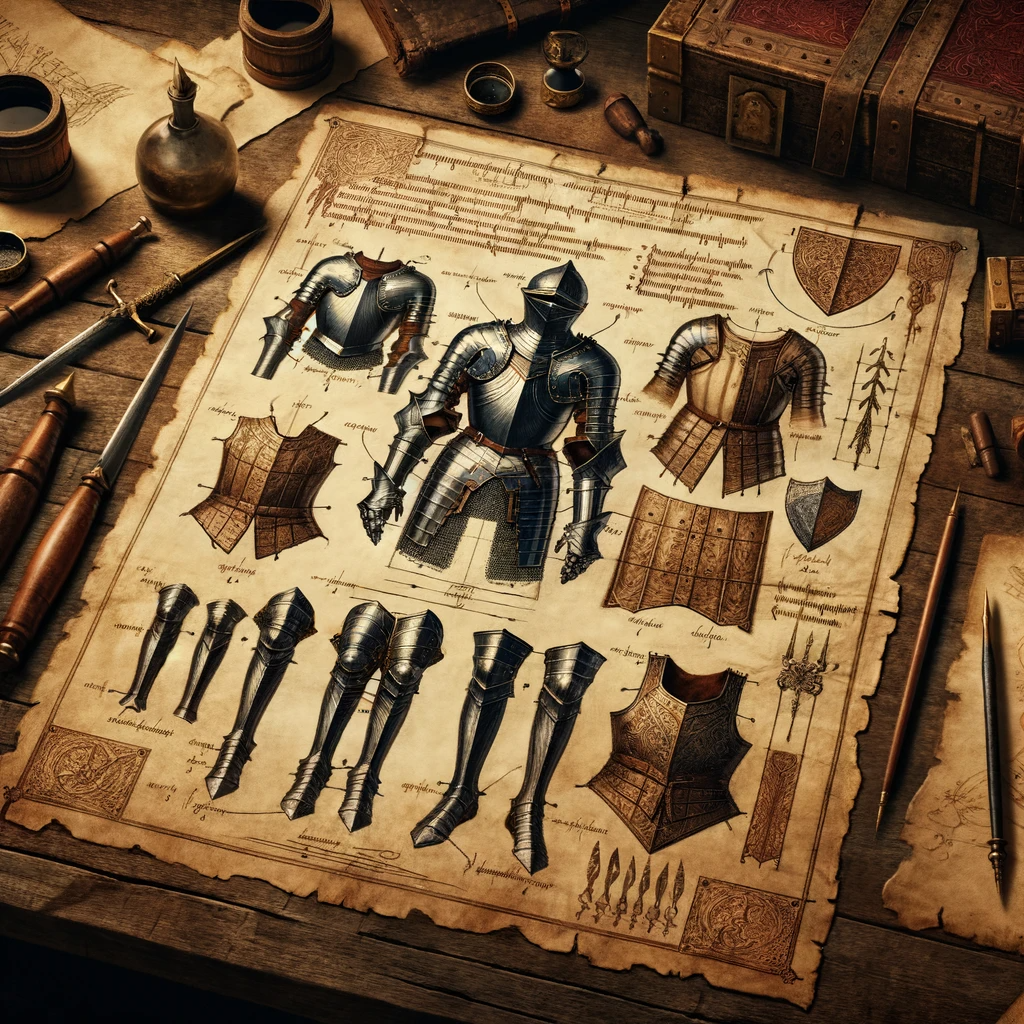 Plan de fabrication d'une armure de plates